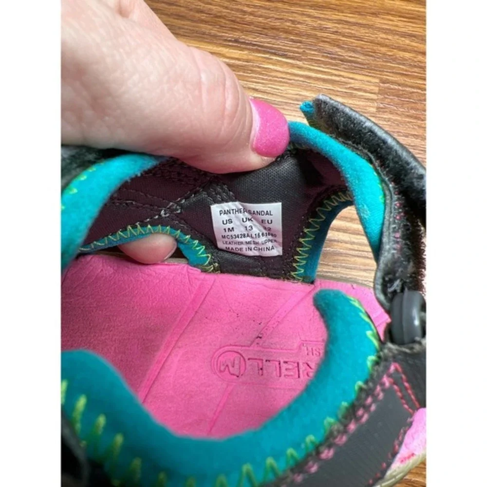 Merrell sandals Gray pink and blue size 1